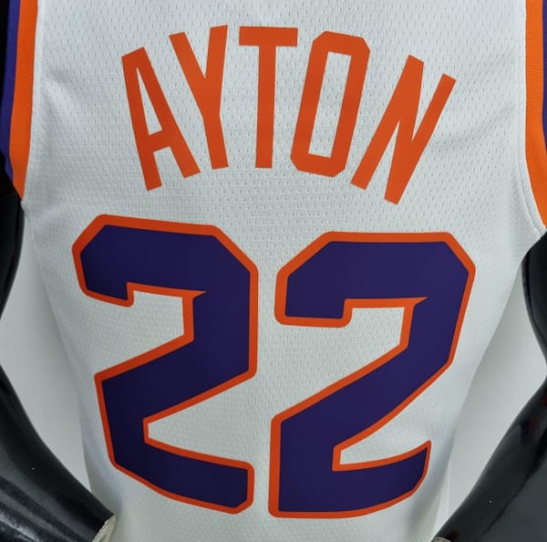 75th Anniversary Ayton #22 Phoenix Suns White NBA Jersey - Image 9