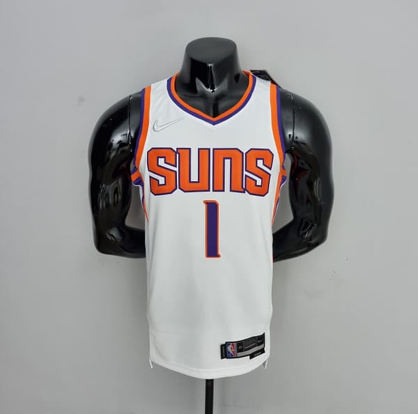 75th Anniversary Booker #1 Phoenix Suns White NBA Jersey