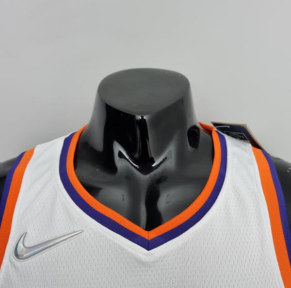 75th Anniversary Booker #1 Phoenix Suns White NBA Jersey - Image 7