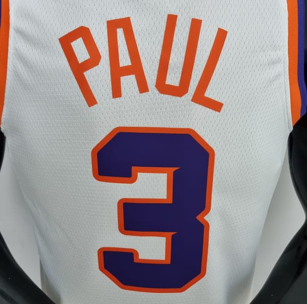 75th Anniversary Paul #3 Phoenix Suns White NBA Jersey - Image 3
