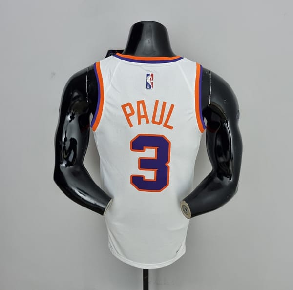 75th Anniversary Paul #3 Phoenix Suns White NBA Jersey - Image 4