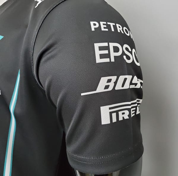F1 Formula One racing suit; 2021 Mercedes Black S-5XL - Image 3
