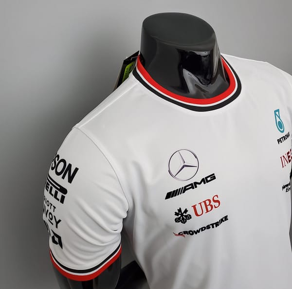 F1 Formula One racing suit; Mercedes White S-5XL - Image 4