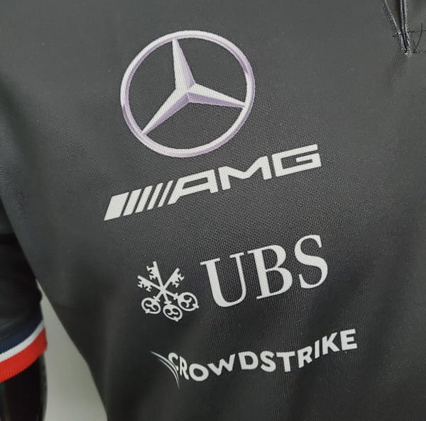 F1 Formula One racing suit; Mercedes POLO Black S-5XL - Image 5