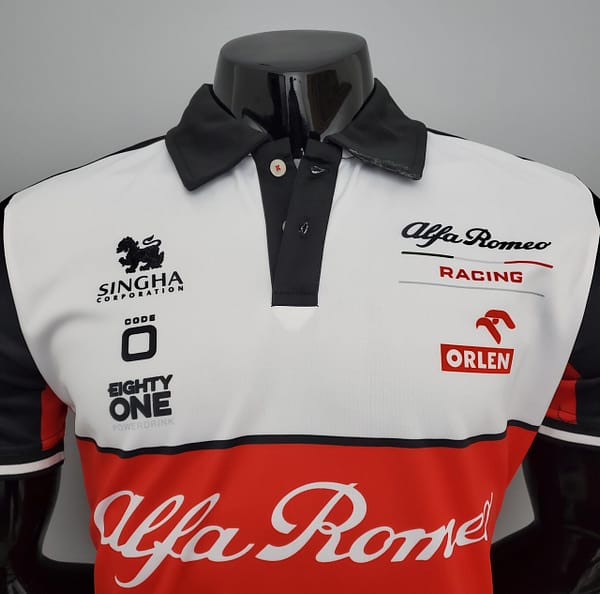 F1 Formula One; Alpha Taurus Red and White S-5XL - Image 10