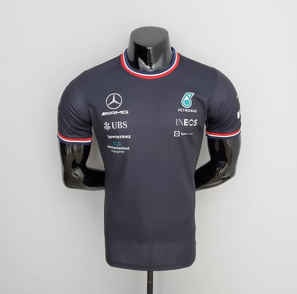 F1 Formula One 2022 Mercedes Black S-5XL