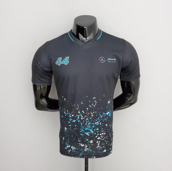 F1 Formula One 2022 Mercedes Black S-5XL