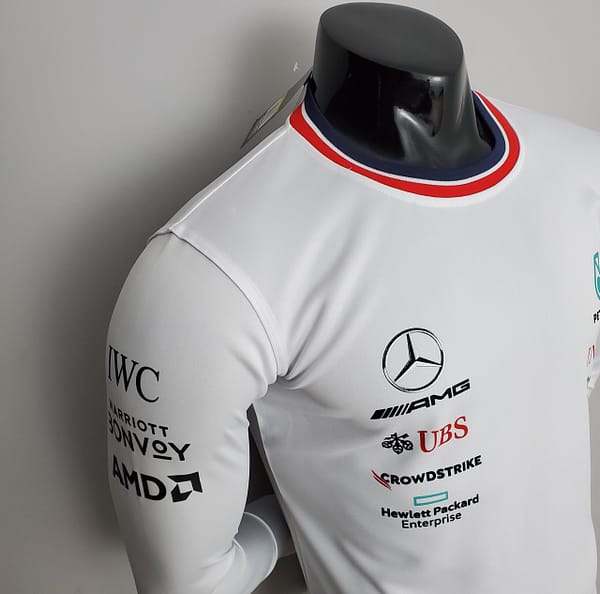 F1 Formula One 2022 Mercedes Long Sleeve White S-5XL - Image 5