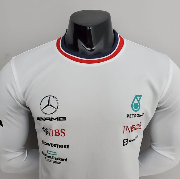 F1 Formula One 2022 Mercedes Long Sleeve White S-5XL - Image 8