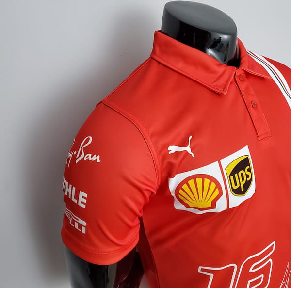 F1 Formula One 2022 Ferrari Polo Red S-5XL - Image 4