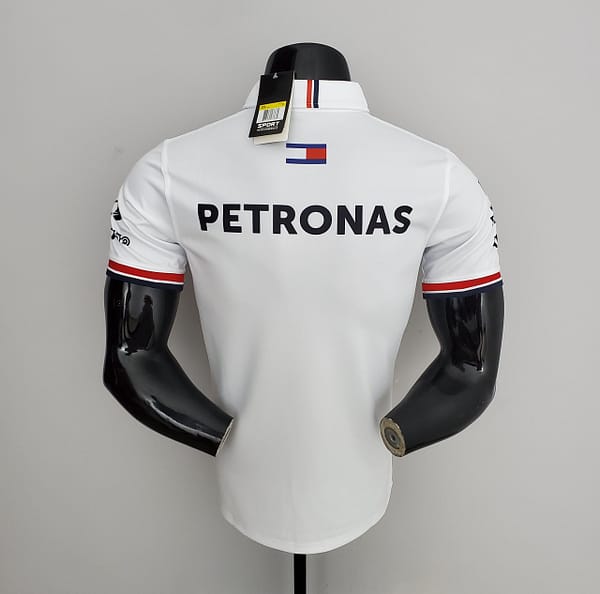 F1 Formula One 2022 Racing Suit Mercedes Polo White S-5XL - Image 3