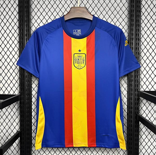 2024 Spain Euro Blue/Red/Yellow Pre-match Training Jersey