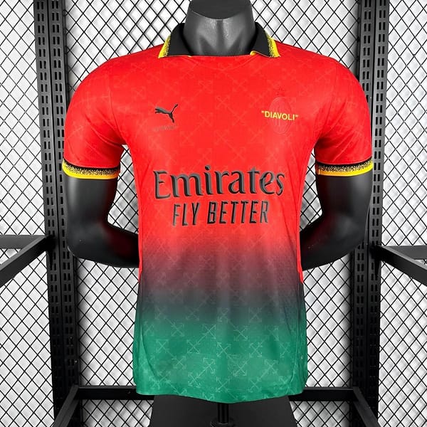 Player Version 25/26 AC Milan x OFFWHITE Red Special Jersey