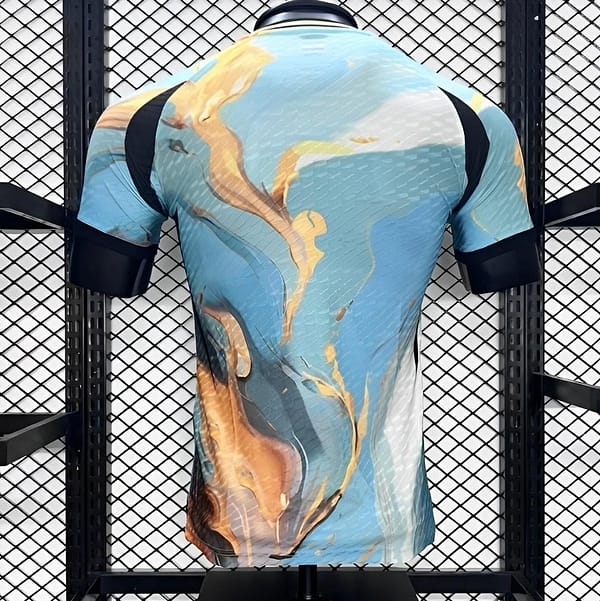 Player Version 2024 Japan Watercolor Painting Blue/Yellow Concept Jersey - Image 3