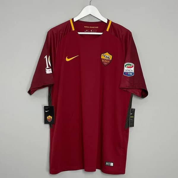 Retro 17/18 AS Roma Home Jersey Francesco Totti Signature Jersey Tribute For Last Match - Image 2