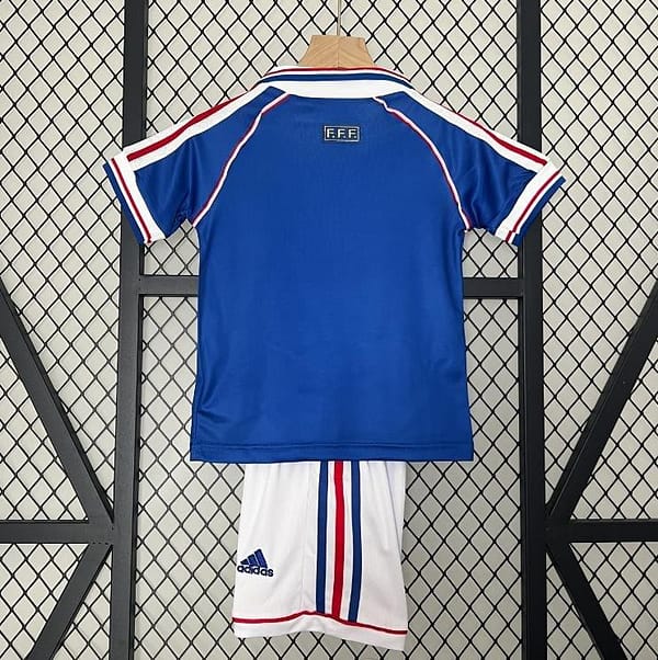 Retro 1998 Kids France Home Jersey - Image 2