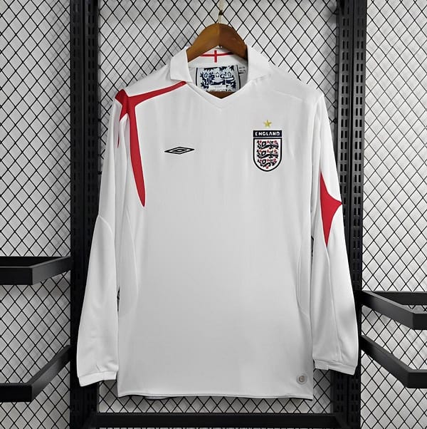 Retro 2006 England Home Long Sleeve Jersey