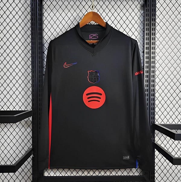 2024/25 Barcelona Away Black 125 Anniversary Long Jersey