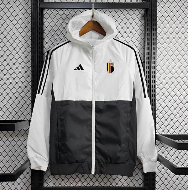 24/25 Belgium Black White Windbreaker