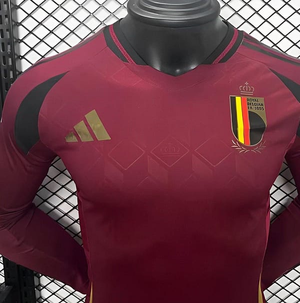 Player Version 2024 Belgium Home Sleeve Jersey - Image 2