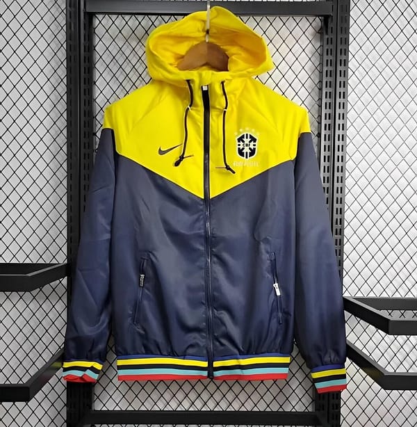 2024 Brazil Navy/Yellow Windbreaker