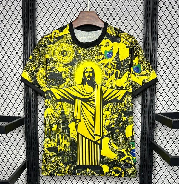 2024 Brazil X Christ Yellow Special Jersey