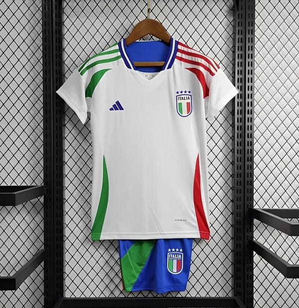 2024 Kids Italy Away White Jersey