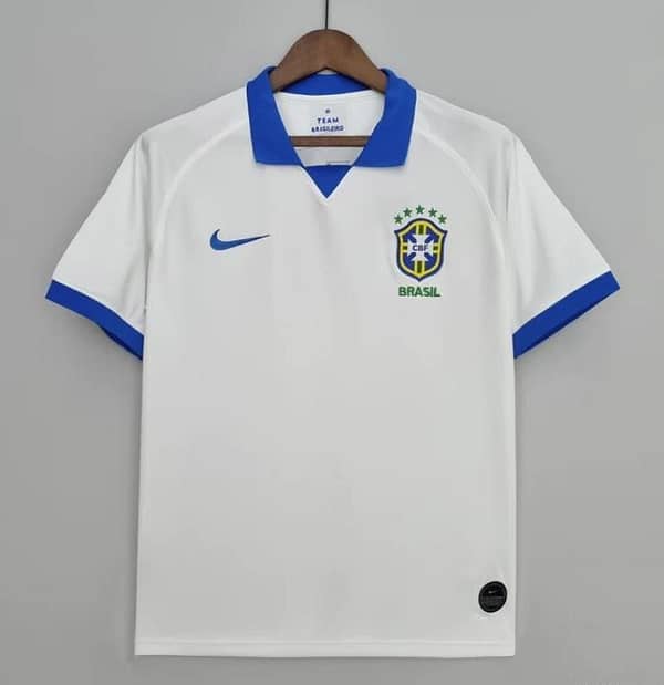 Retro 2019 Brazil Away White Jersey