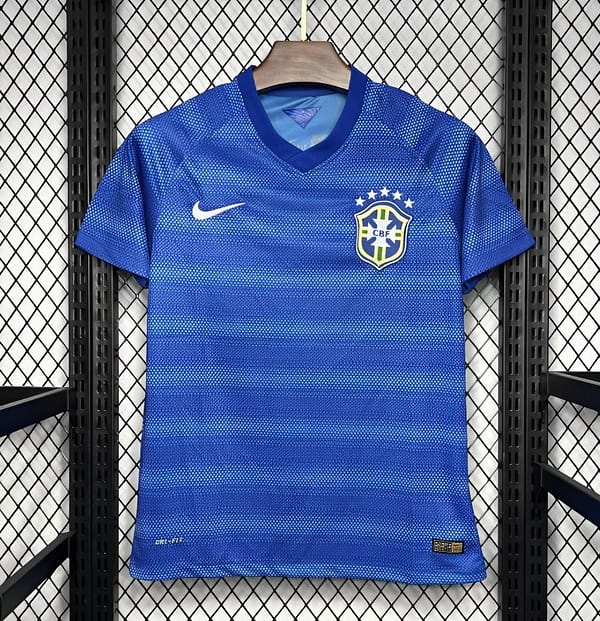 Retro 2014 Brazil Away Blue Jersey