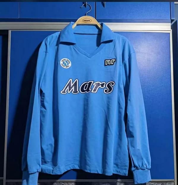 Retro 89/90 SSC Napoli Home Long SLeeve Jersey - Image 2