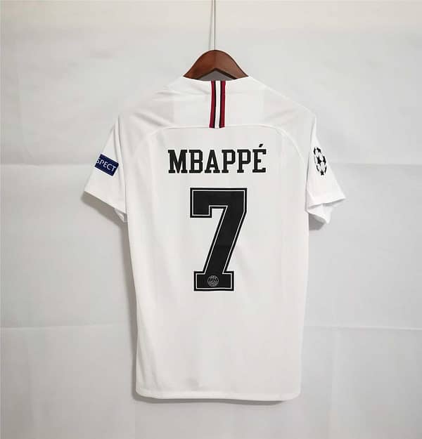 Retro 18/19 PSG Away White Jersey With Champions Patch