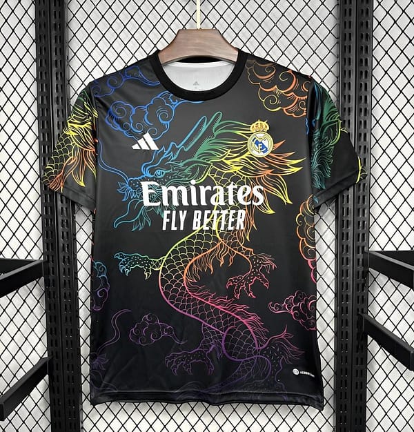 24/25 Real Madrid Black Multi-Color Dragon Special Jersey