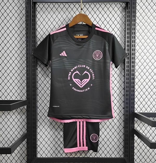 24/25 Kids Inter Miami Away Black Jersey With New Sponsor - Image 7