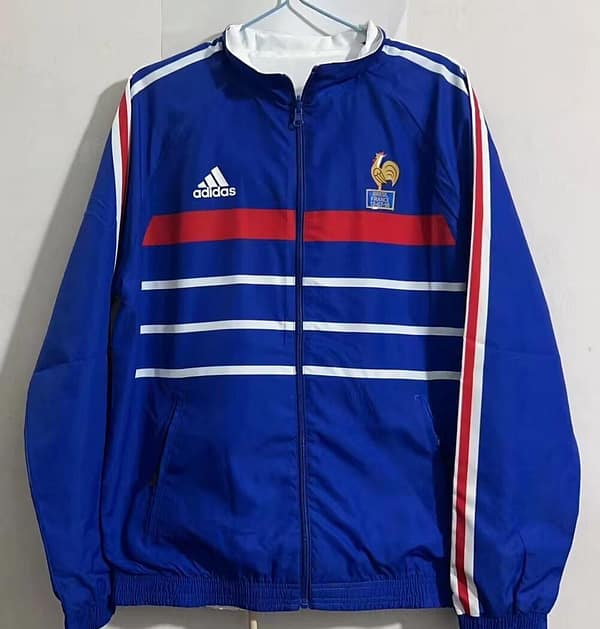 Retro 1998 France Blue/White Reversible Full Zipper Jacket - Image 2