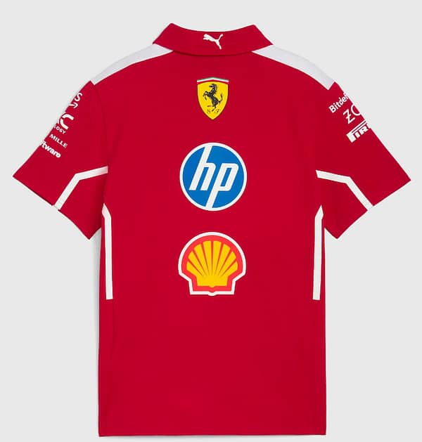 2025 F1 Ferrari Red Polo Shirt - Image 2