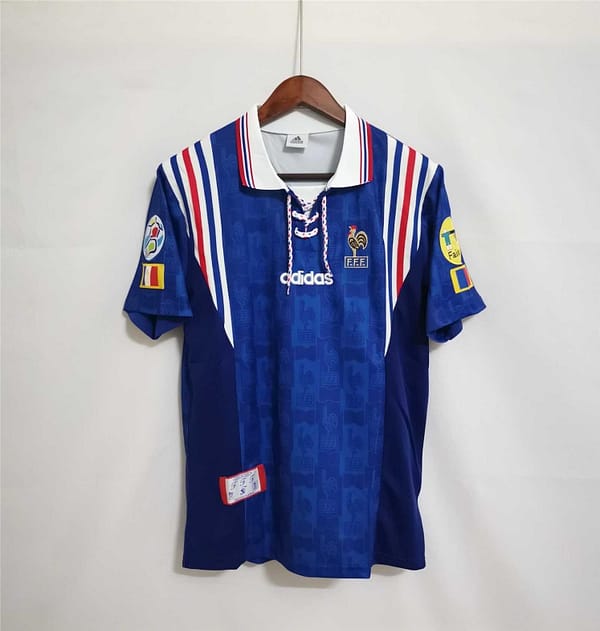 Retro 1996 France Home Jersey With EURO 1996 Patch