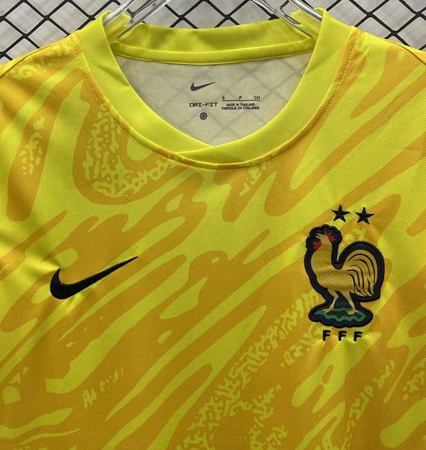 2024 France Yellow Goalkeeper Jersey - Image 3