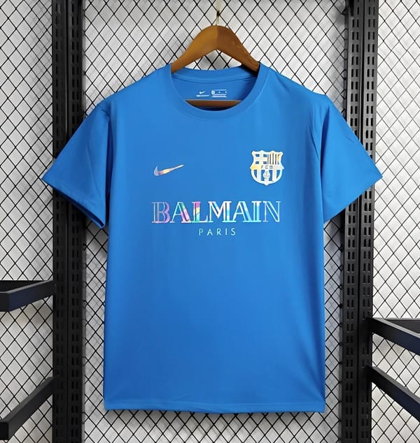 24/25 Barcelona x Balmain  Blue Training Jersey - Image 4