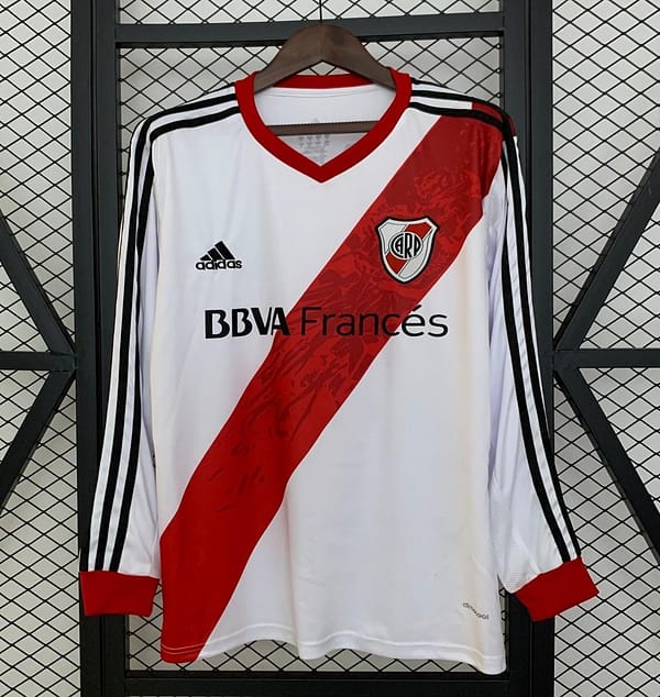 13/14 Retro Long Sleeve River Plate Home Jersey