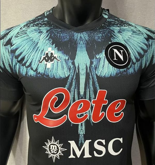 Player Version 20/21 Kappa X Marcelo Burlon Napoli Black Jersey - Image 3