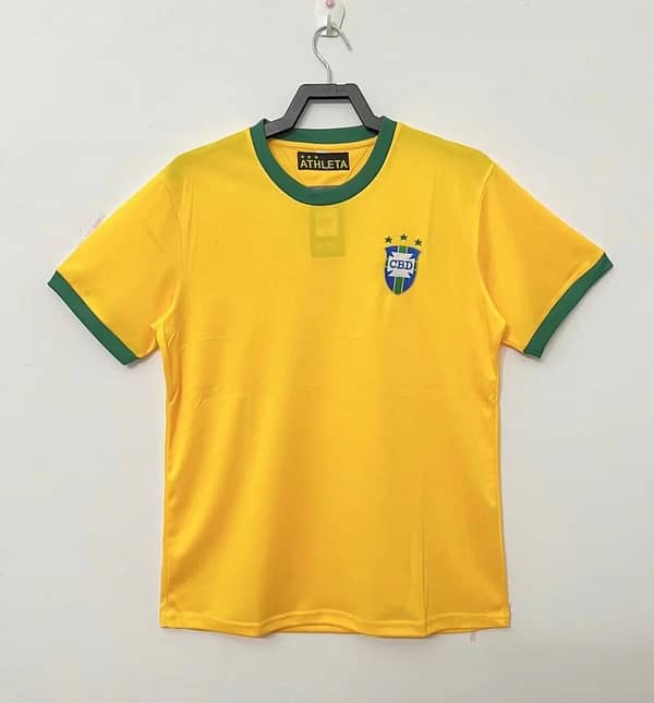 Retro 1970 Brazil Home Jersey 10#Pelé Commemorate The King Of Football - Image 6