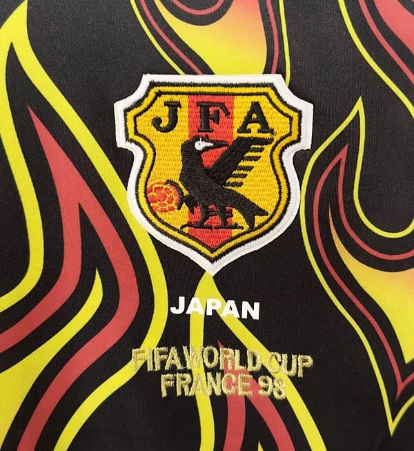 Retro 1998 Japan Goalkeeper Red Flame Long Sleeve Jersey - Image 4