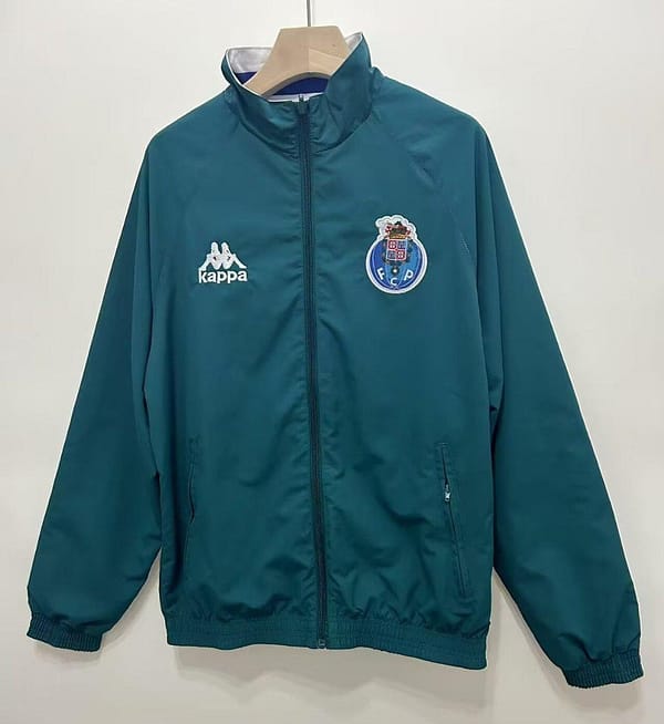 24/25 Porto Dark Cyan/White/Blue Reversible Windbreaker - Image 2