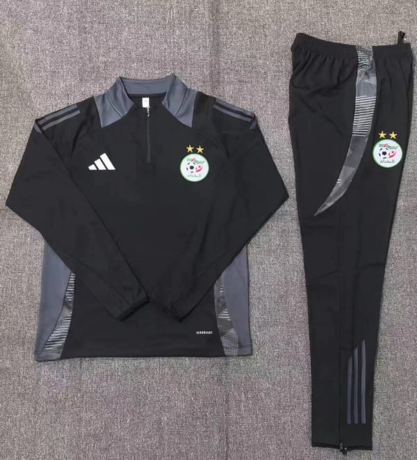 2024 Kids Algeria Black Half Zipper Jacket+Long Pants - Image 2