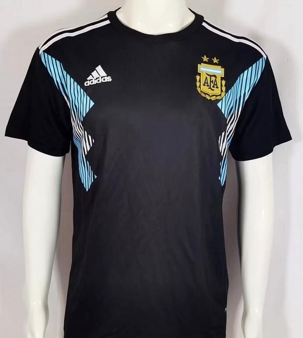 Retro 2018 Argentina Away Black Jersey - Image 2