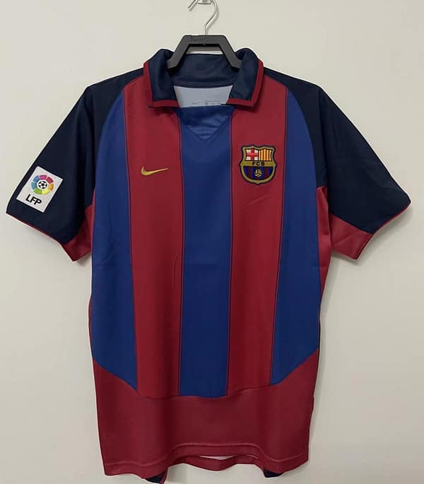 Retro 03/04 Barcelona Home Soccer Jersey