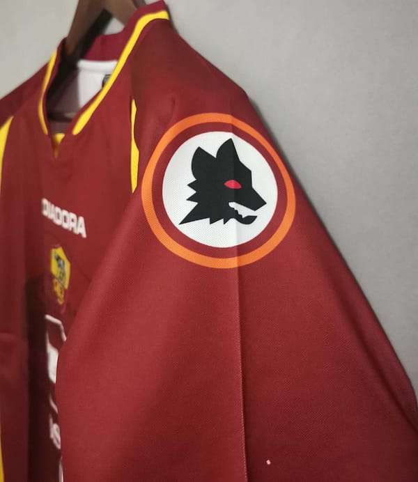 Retro 97 98 Roma Home Jersey - Image 3