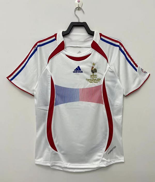 Retro 2006 France Away Soccer Jersey With 06 World Cup Patch - Image 7