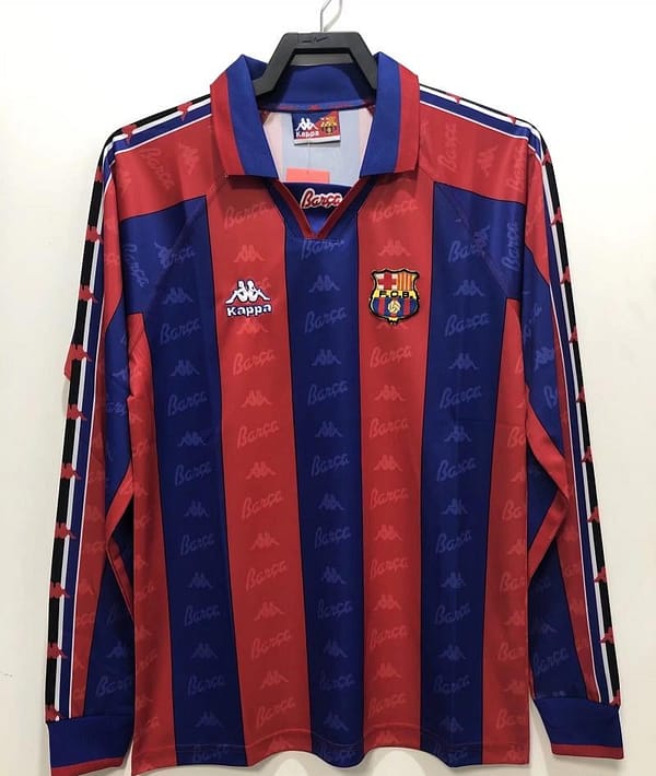 Retro 96/97 Long Sleeve Barcelona Home Soccer Jersey