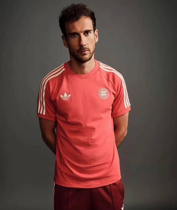 24/25 Bayern Munich Adidas Originals Red Cotton T-Shirts - Image 3